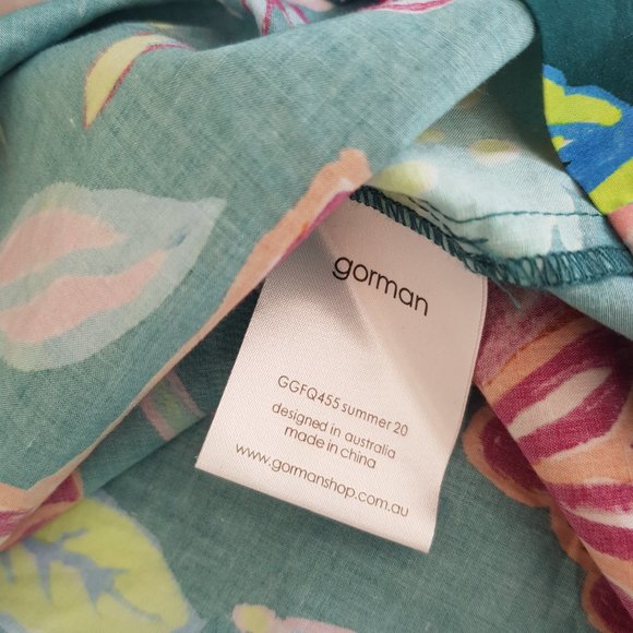 Gorman Pitches Petal Dress Dark Green Print Size M. Comfortably fits size 12 - 1 - Picture 9 of 15